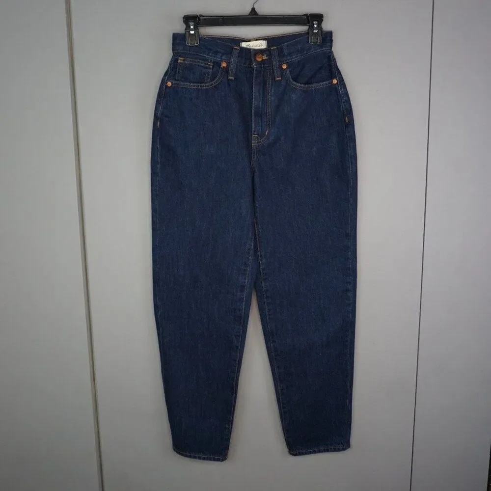 New Madewell Women's Jeans High Waisted Baggy Tapered in Dressler Wash size 25 - Picture 2 of 12